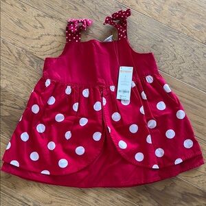 Girls Gymboree Red Polka Dot Kids top NWT